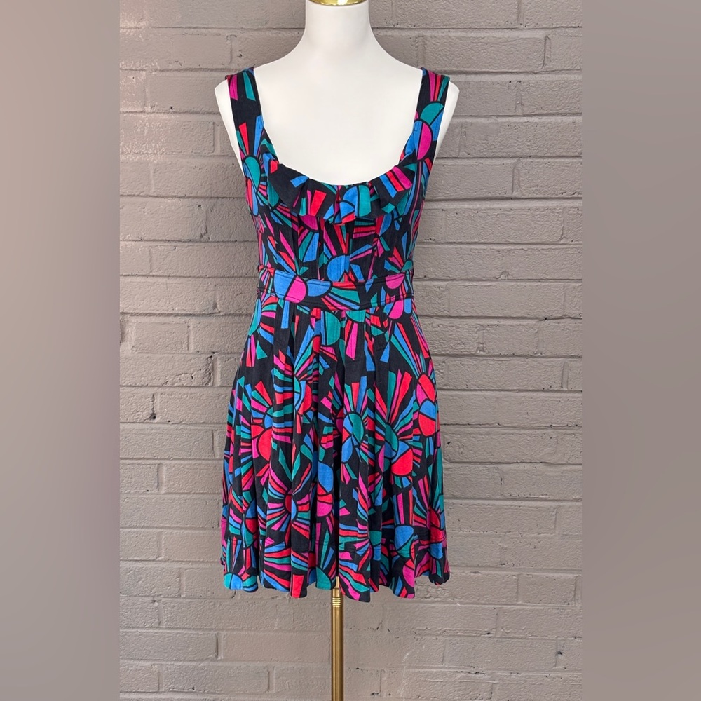 Marc Marc Jacobs Modern Floral Print Silk blend dress S